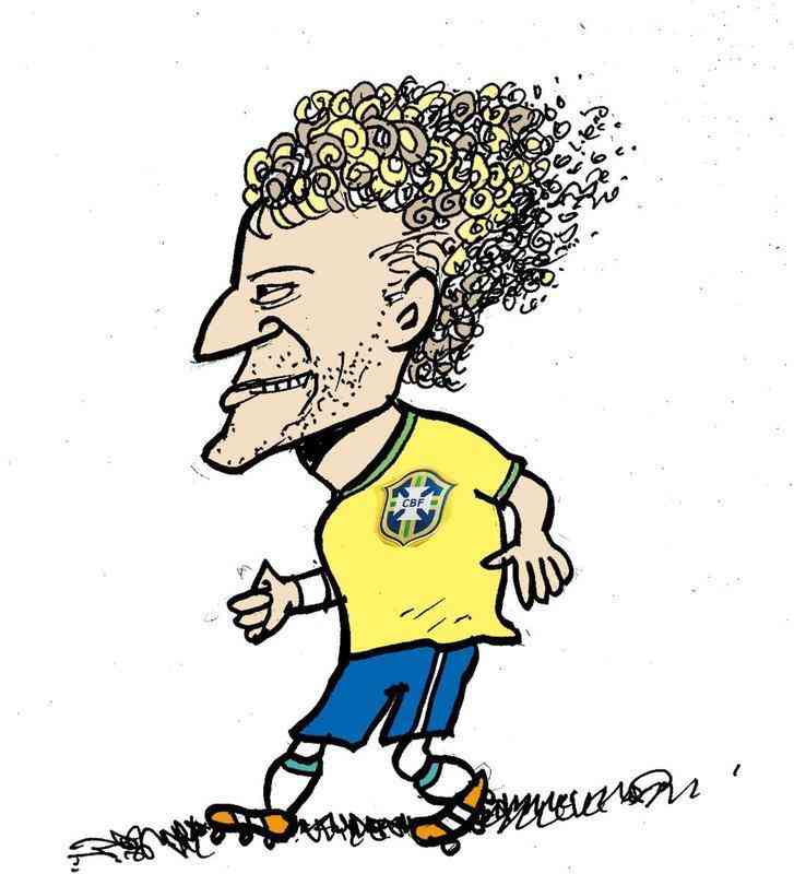Perguntinha do dia: Afinal, o que o Neymar est usando naquele penteado? Hen Maru? Gel? Ou Miojo?