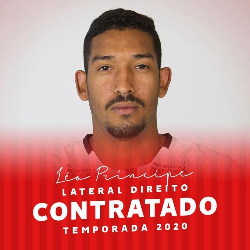 O CRB anunciou a contratao do lateral-direito Lo Prncipe, que estava no Paran