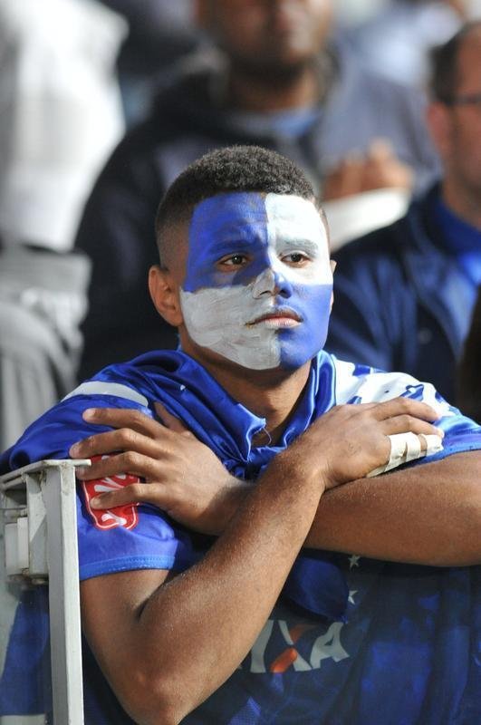 Torcida do Cruzeiro no duelo desta tera, no Mineiro, contra o Racing, pela Libertadores