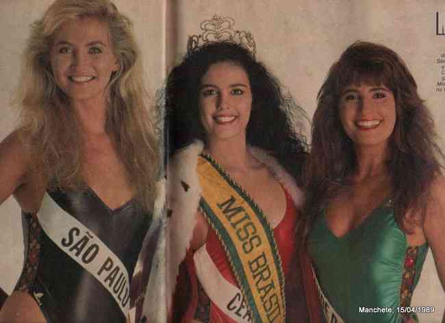 In 1989, Pele dated Miss Brazil Flavia Cavalcante (centre)