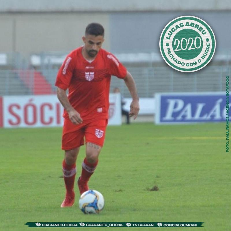 O Guarani anunciou a contratao do volante Lucas Santos, que estava no CRB