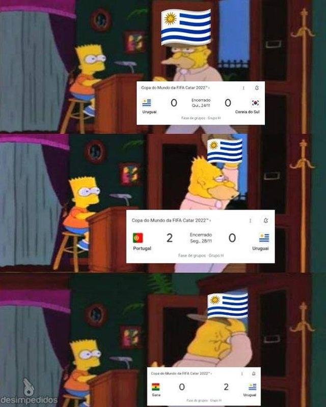 Memes da eliminao do Uruguai na fase de grupos da Copa do Mundo