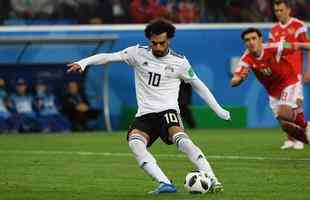 De pnalti, Mohamed Salah diminuiu o marcardor e fez o 'gol de honra' egpcio
