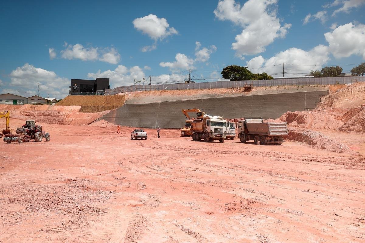Atlético divulgou novas fotos das obras da Arena MRV