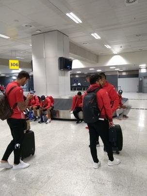 Fotos da delegao do Deportivo Lara na viagem at Belo Horizonte