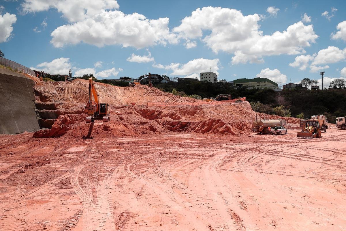 Atlético divulgou novas fotos das obras da Arena MRV