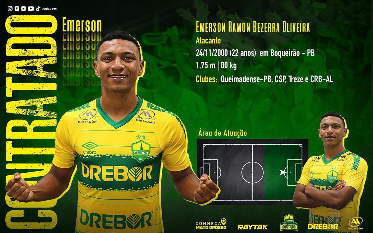 Cuiab anunciou o atacante Emerson Ramon