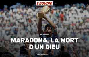 'Maradona, a morte de um deus', estampa o L'quipe, da Frana
