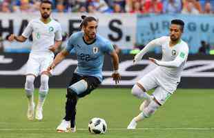 Veja os lances de Uruguai x Arbia Saudita, pelo Grupo A, da Copa do Mundo