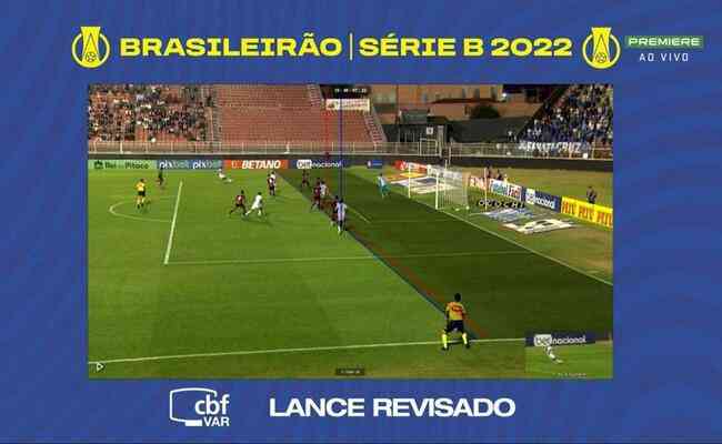 VAR errou ao traçar linhas em gol marcado pelo Cruzeiro contra o Ituano