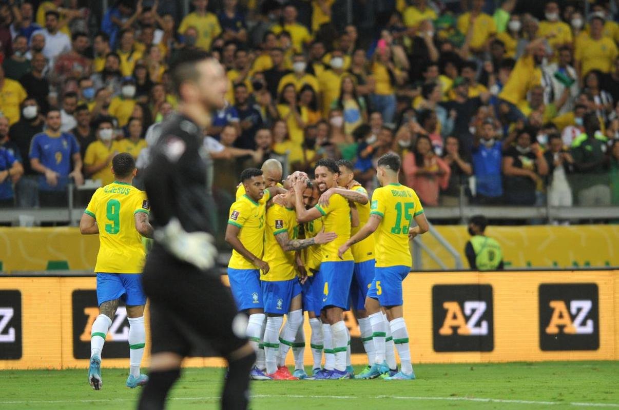 Brasil goleou o Paraguai por 4 a 0 no Mineiro, em BH, pelas Eliminatrias da Copa do Mundo, com gols de Raphinha, Philippe Coutinho, Antony e Rodrygo