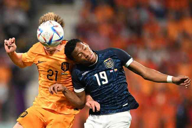 Images of the match between the Netherlands and Ecuador, for Group A of the 2022 World Cup.