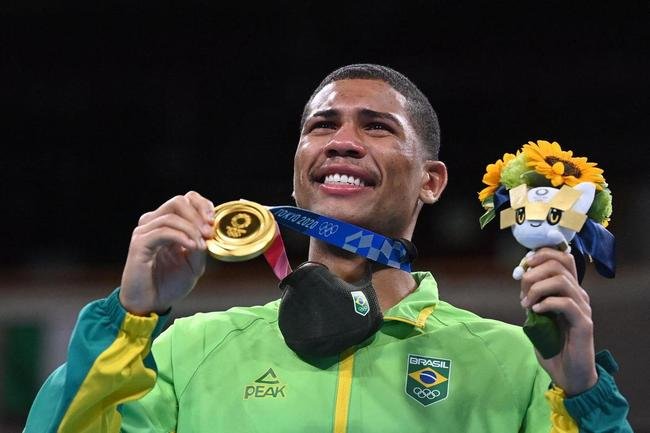 Hebert Concei��o conquistou a medalha de ouro no boxe