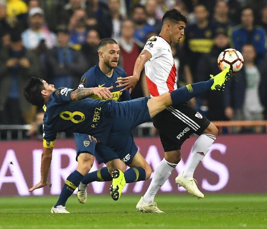 Imagens da finalssima da Copa Libertadores, entre River e Boca, no Santiago Bernabu, em Madri