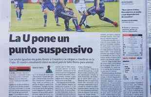 La Tercera: 'Os azuis empatam sem gols com Cruzeiro e se negam a desistir da Copa Libertadores'