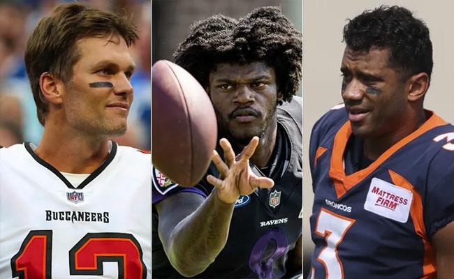 Tom Brady, Lamar Jackson e Russell Wilson so personagens na primeira semana da NFL