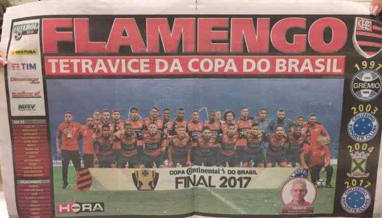 Jornais repercutiram vice do Flamengo na Copa do Brasil