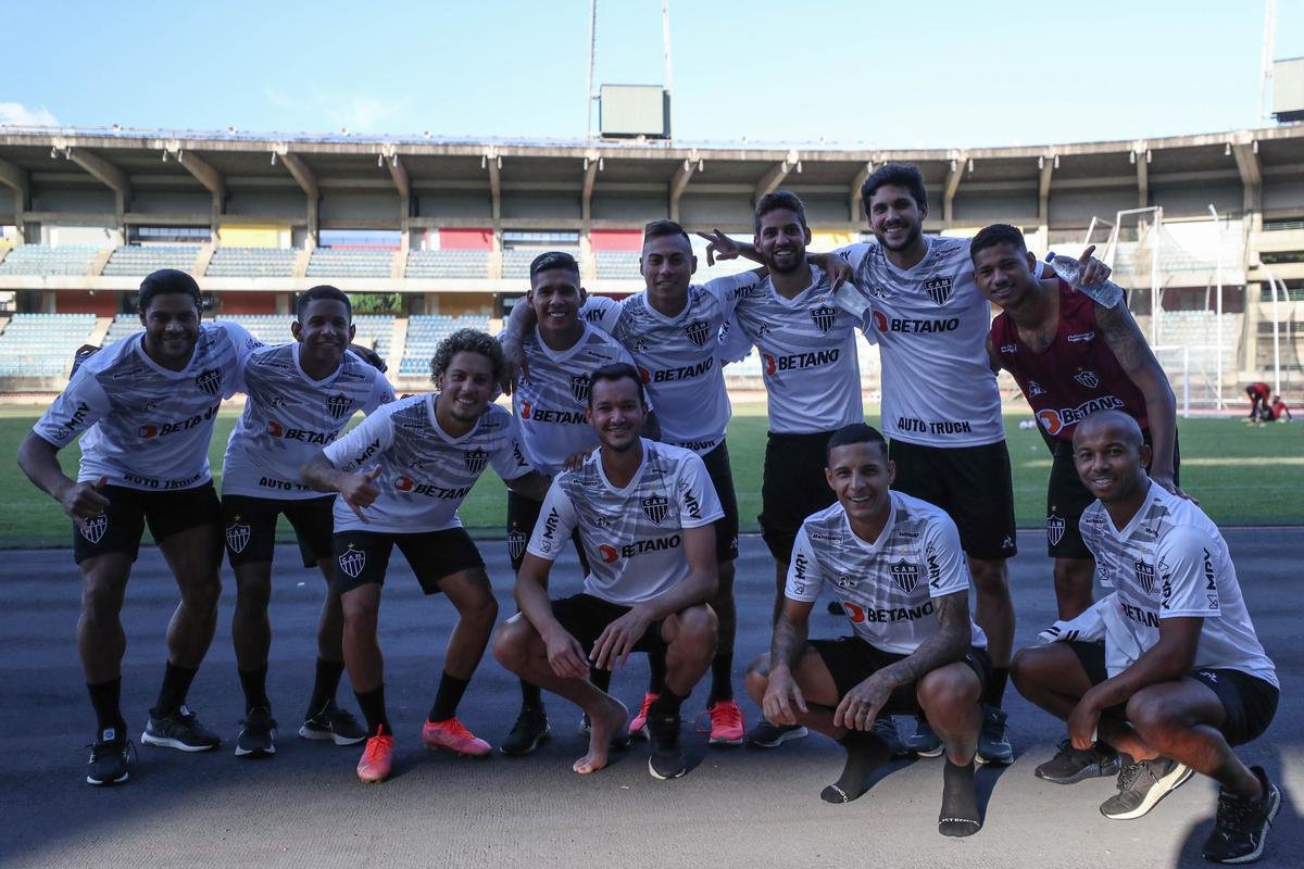 Atlético teve atividade no Estádio Olímpico Brígido Iriarte, em Caracas, antes da estreia na Libertadores