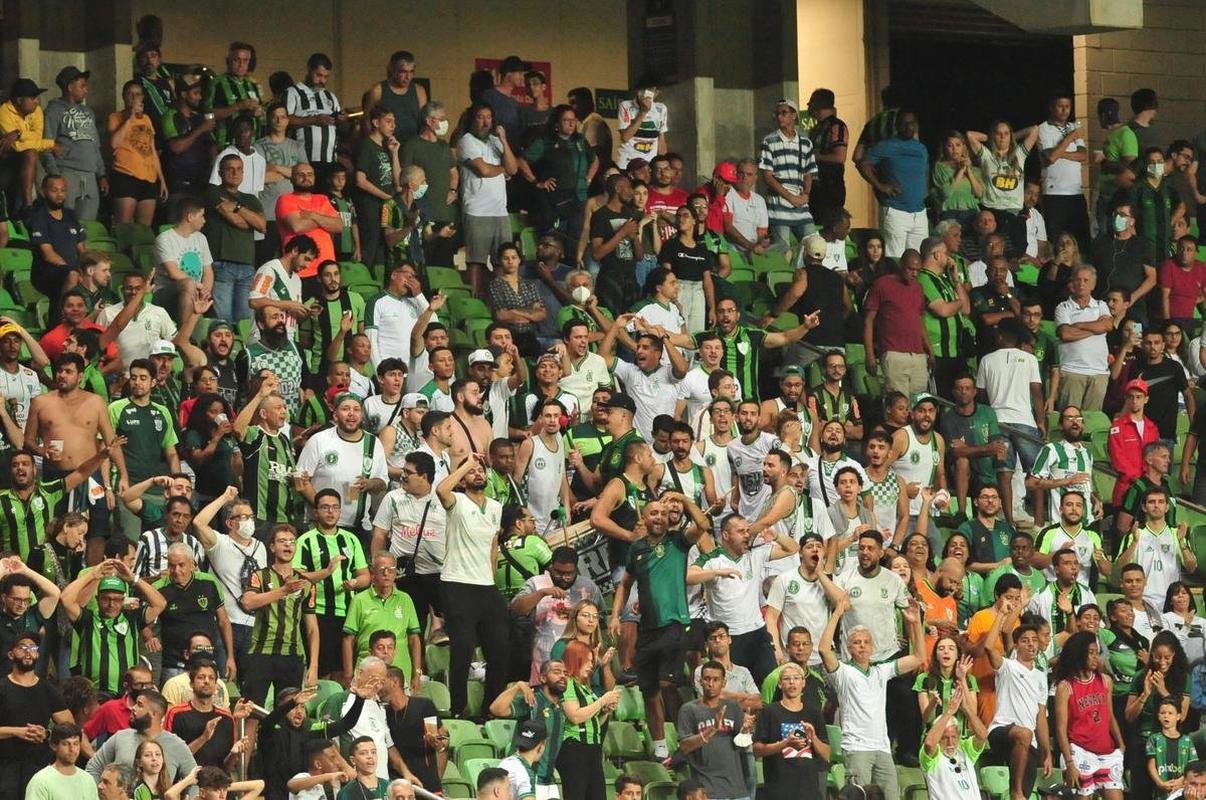 Torcida do Amrica no clssico contra o Atltico pela Libertadores