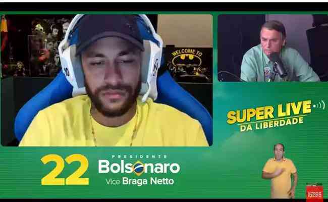 Neymar voltou a declarar apoio ao presidente Jair Bolsonaro (PL), candidato  reeleio
