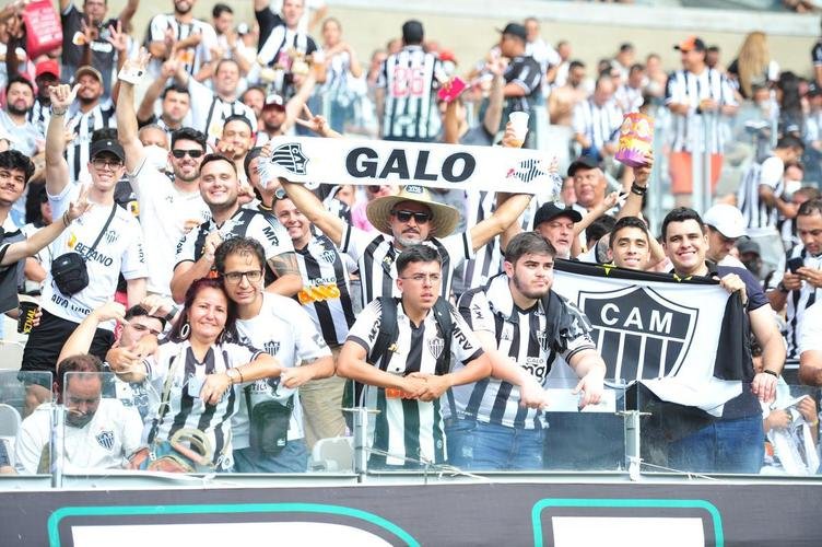 Torcida do Atltico no jogo de ida da final da Copa do Brasil de 2021, contra o Athletico-PR, no Mineiro, em BH