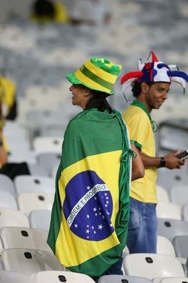 Torcedores no Mineiro durante jogo entre Brasil e Austrlia pelos Jogos Olmpicos do Rio