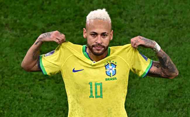 Neymar marcou contra a Crocia, nas quartas de final