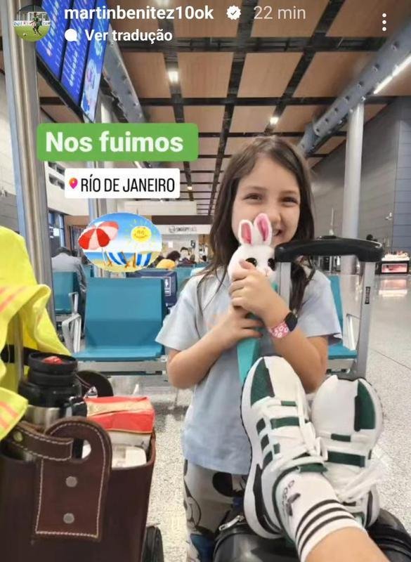 Ben�tez viaja com a fam�lia para o Rio de Janeiro, onde morou quando atuava pelo Vasco
