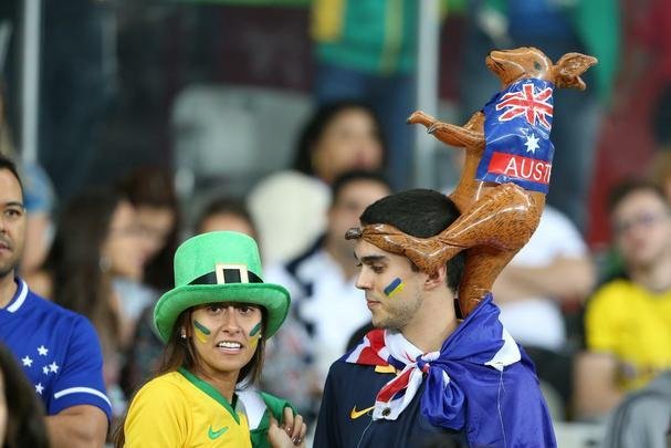Torcedores no Mineiro durante jogo entre Brasil e Austrlia pelos Jogos Olmpicos do Rio