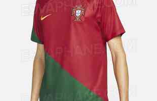 A provvel camisa I de Portugal para Copa do Mundo foi desenvolvida pela Nike e divulgada de forma antecipada pelo portal Esvaphane