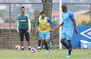 Imagens do treino do Cruzeiro nesta segunda-feira, 19 de fevereiro, na Toca da Raposa II