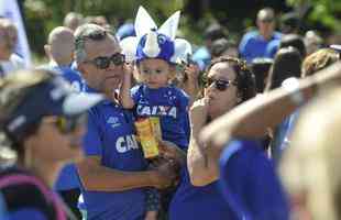 Torcedores do Cruzeiro compareceram em grande nmero ao Mineiro na semifinal contra o Tupi