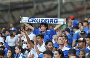 Fotos da torcida do Cruzeiro no duelo contra o Novorizontino, neste domingo (17), no Mineirão, em Belo Horizonte. Jogo é válido pela 18ª rodada da Série B do Campeonato Brasileiro.