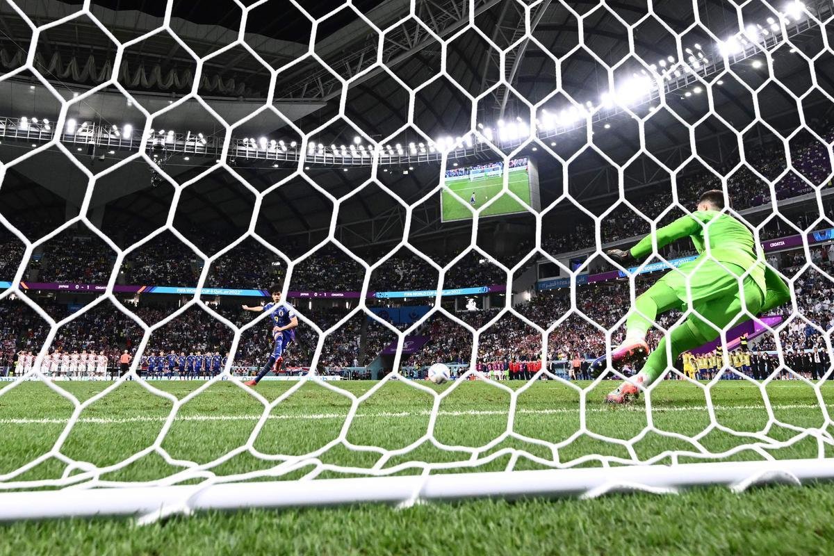 Cobranas de pnaltis no jogo Japo e Crocia, pelas oitavas de final da Copa do Mundo.