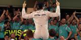 Festa de Nico Rosberg com o ttulo indito na Frmula 1; feito veio com segundo lugar em Abu Dhabi
