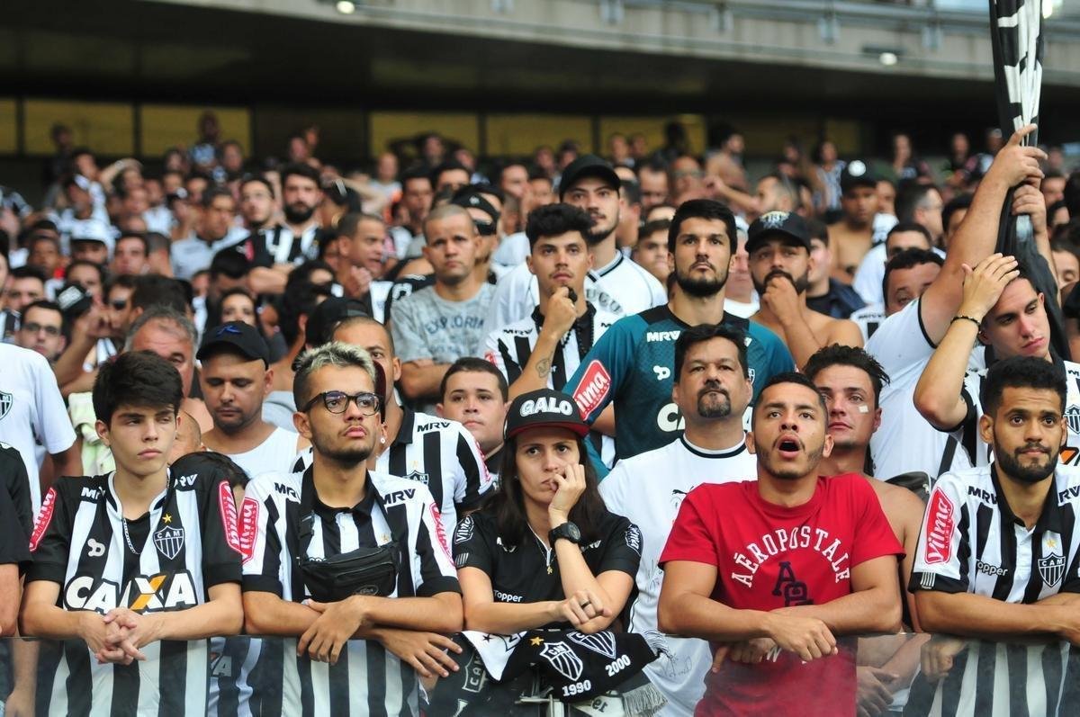 Torcida do Atltico no Mineiro, na deciso do Mineiro; Cruzeiro saiu campeo ao vencer por 2 a 0