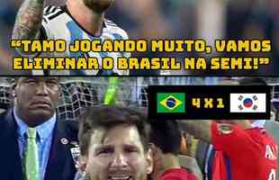 Veja memes da goleada do Brasil sobre a Coreia do Sul na Copa do Mundo