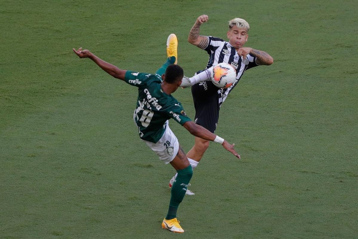 Fotos da deciso da Copa Libertadores 2020 entre Palmeiras e Santos, no Maracan, no Rio de Janeiro (AFP / Mauro Pimentel / Ricardo Moraes /  Silvia Izquierdo)