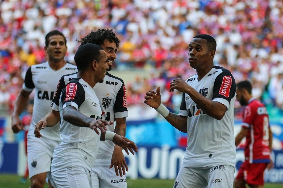 Bahia e Atltico travaram bom duelo que terminou empatado por 2 a 2 na Arena Fonte Nova