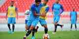 Fotos do treino do Cruzeiro no estdio Libertadores de Amrica, casa do Independiente, em Avellaneda. Time celeste fechou preparao para o jogo contra o Racing, s 21h30 desta tera-feira, no El Cilindro, pela primeira rodada do Grupo 5 da Copa Libertadores (Ramon Lisboa/EM D.A Press)