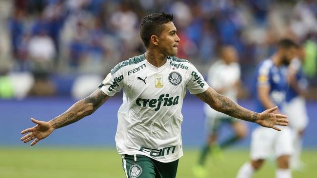 Dudu: probabilidade de um mecanismo  alta, de dois  baixa. O valor de mercado do atacante do Palmeiras  de 9,34 milhes de euros. 