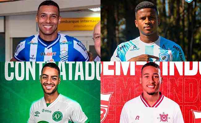 Elton, Gustavo, Felipe Ferreira e Guilherme Lopes são reforços de CSA, Londrina, Chapecoense e CRB para a sequência da temporada