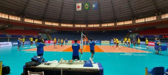 Cruzeiro treina no Sabiazinho, em Uberlndia, antes da deciso contra o Minas na Superliga Masculina