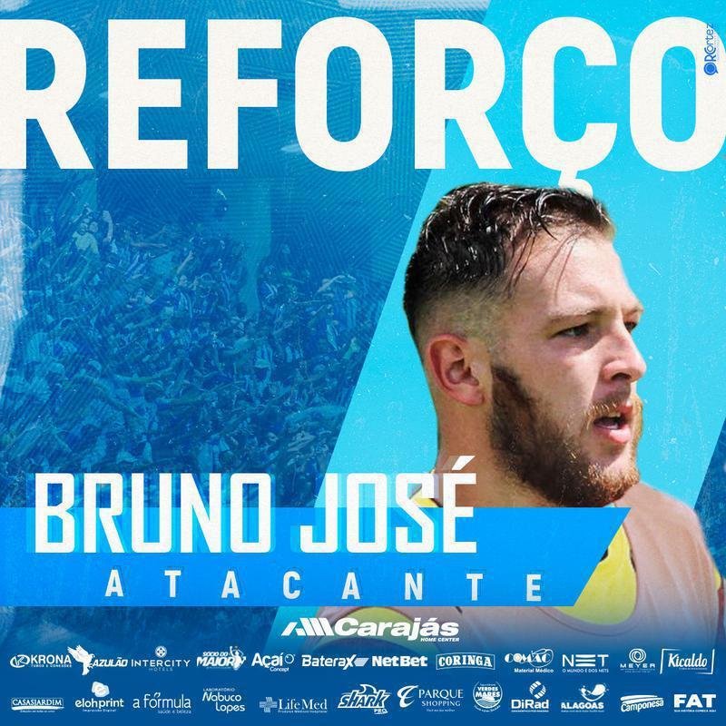 O CSA anunciou a contratao do atacante Bruno Jos, que estava no Botafogo-SP