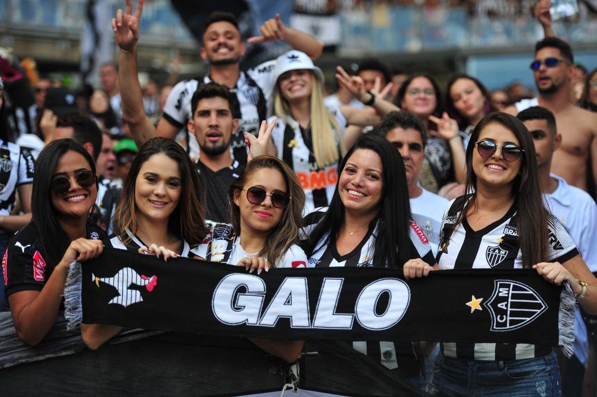 Festa da torcida do Atltico, no Mineiro, no jogo em que o time ergueu a taa de campeo brasileiro, diante do RB Bragantino