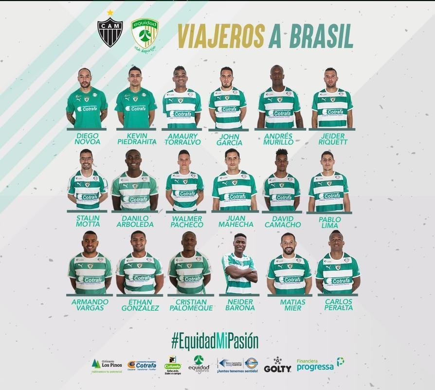 O tcnico Humberto Sierra relacionou 18 jogadores para a partida desta tera-feira. O elenco j est concentrado no Hotel Ouro Minas, em Belo Horizonte.