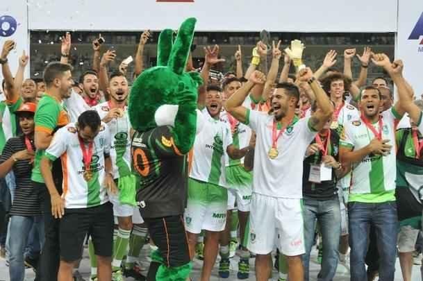 Imagens da comemorao do Amrica com a conquista do ttulo