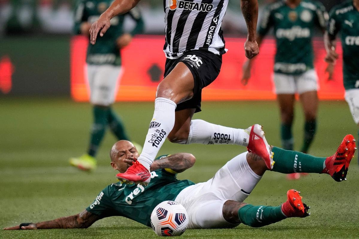 Fotos do jogo de ida da semifinal da Copa Libertadores de 2021, entre Palmeiras e Atltico, no Allianz Parque, em So Paulo