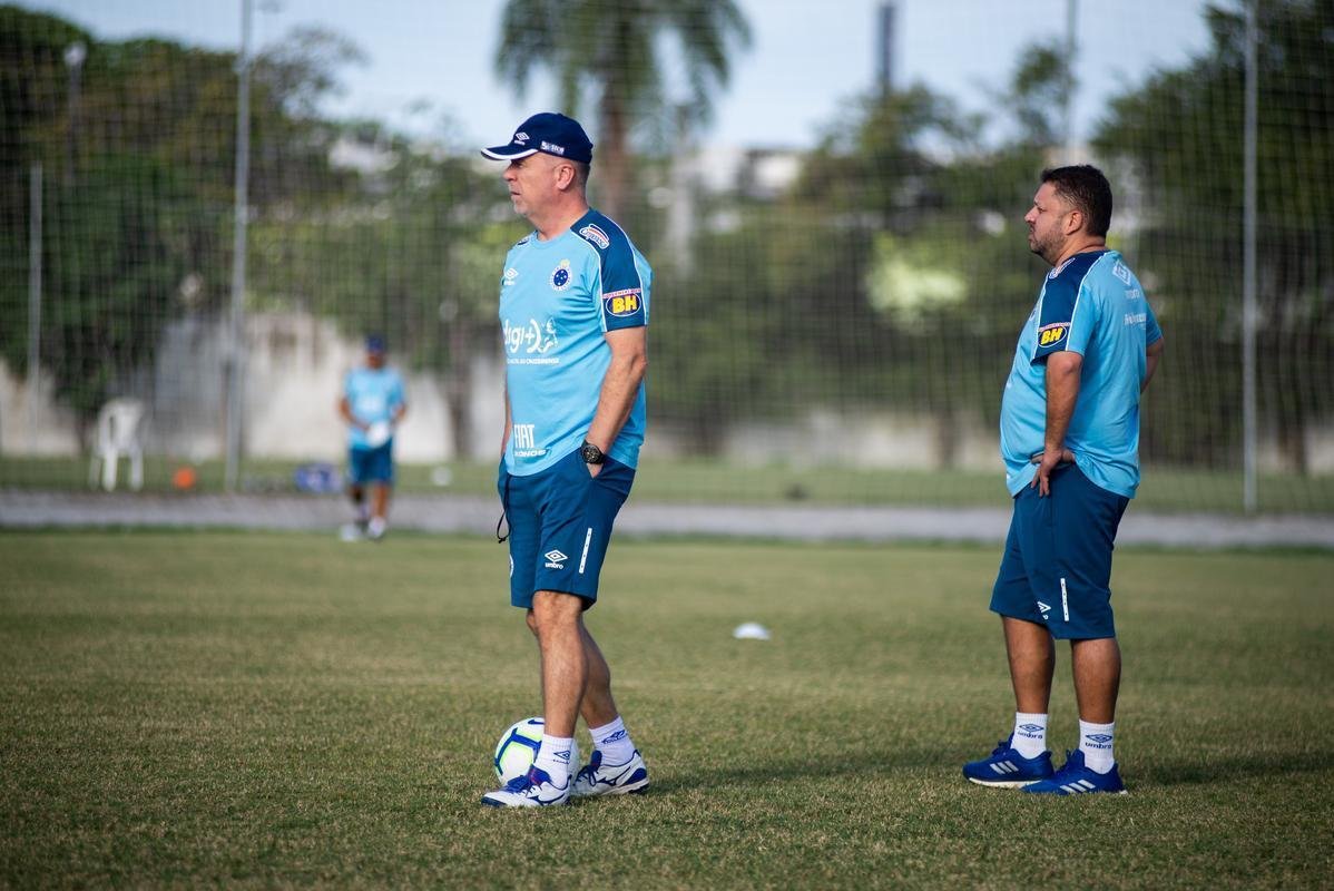 Treino do Cruzeiro no Cear antes de jogo contra o Fortaleza, pelo Brasileiro