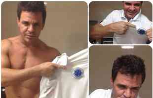 O cantor sertanejo Eduardo Costa tem vrias fotos com a camisa do Cruzeiro em suas redes sociais.
